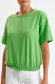 Green women`s blouse loose fit with laced details 5 - StarShinerS.com