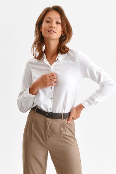 Casual shirts, White women`s shirt georgette loose fit - StarShinerS.com