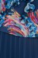 Rochie plisata din voal albastru petrol midi in clos cu imprimeu floral 4 - StarShinerS.ro