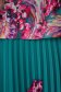 Rochie plisata din voal verde midi in clos cu imprimeu floral 5 - StarShinerS.ro