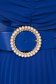 Rochie plisata din voal albastra midi in clos cu accesoriu tip curea 4 - StarShinerS.ro