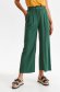 Green trousers thin fabric flared high waisted accessorized with belt 1 - StarShinerS.com