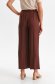Brown trousers thin fabric flared high waisted accessorized with belt 3 - StarShinerS.com