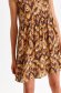 Brown dress short cut loose fit thin fabric abstract 5 - StarShinerS.com
