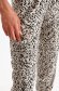 Cream trousers thin fabric high waisted animal print 5 - StarShinerS.com