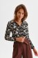 Black women`s shirt georgette loose fit with floral print 1 - StarShinerS.com