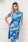 Rochie din crep scurta cu un croi drept si imprimeu abstract unic - StarShinerS 1 - StarShinerS.ro