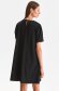 Black dress thin fabric short cut a-line lateral pockets 2 - StarShinerS.com