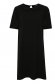 Black dress thin fabric short cut a-line lateral pockets 6 - StarShinerS.com