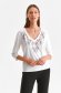 White women`s blouse slightly elastic fabric loose fit 1 - StarShinerS.com