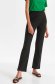 Black trousers from elastic fabric high waisted flaring cut 1 - StarShinerS.com