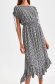 Dress thin fabric midi asymmetrical cloche with elastic waist 4 - StarShinerS.com