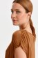Brown dress thin fabric midi cloche with elastic waist 5 - StarShinerS.com