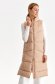 Cream gilet high collar lateral pockets from slicker 4 - StarShinerS.com