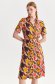 Dress thin fabric shirt dress accessorized with tied waistband abstract 1 - StarShinerS.com