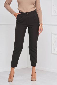 - StarShinerS black trousers conical medium waist elastic cloth lateral pockets