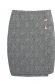 Grey skirt short cut pencil cloth with chequers 5 - StarShinerS.com