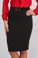 Black skirt slightly elastic fabric midi pencil buckle accessory - StarShinerS 5 - StarShinerS.com