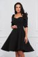 Black dress elastic cloth cloche midi with pockets - StarShinerS 1 - StarShinerS.com