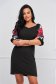 Rochie din stofa elastica scurta cu un croi drept si imprimeu floral unic - StarShinerS 1 - StarShinerS.ro
