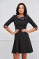 Rochie din stofa elastica scurta in clos cu imprimeu digital si guler asimetric - StarShinerS 1 - StarShinerS.ro