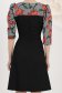 Rochie din stofa usor elastica in clos cu umeri cu volum si imprimeu digital - StarShinerS 5 - StarShinerS.ro