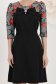 Rochie din stofa usor elastica in clos cu umeri cu volum si imprimeu digital - StarShinerS 4 - StarShinerS.ro