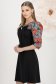Rochie din stofa usor elastica in clos cu umeri cu volum si imprimeu digital - StarShinerS 2 - StarShinerS.ro