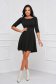 Black dress crepe short cut cloche with rounded cleavage - StarShinerS 3 - StarShinerS.com