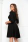 Black dress crepe short cut cloche with rounded cleavage - StarShinerS 2 - StarShinerS.com