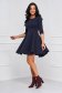 Dark blue dress crepe short cut cloche with rounded cleavage - StarShinerS 3 - StarShinerS.com