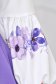 Purple women`s blouse with floral print gerogette with granulation asymmetrical - StarShinerS 5 - StarShinerS.com