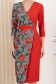 Rochie din stofa usor elastica midi tip creion petrecuta cu imprimeu digital - StarShinerS 4 - StarShinerS.ro