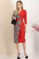 Rochie din stofa usor elastica midi tip creion petrecuta cu imprimeu digital - StarShinerS 3 - StarShinerS.ro