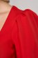 Rochie din stofa elastica rosie midi tip creion cu umeri cu volum si volanas la baza - StarShinerS 6 - StarShinerS.ro