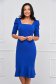 Blue dress elastic cloth pencil midi high shoulders with ruffles at the buttom of the dress - StarShinerS 1 - StarShinerS.com