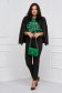 Women`s blouse crepe loose fit high shoulders with print details - StarShinerS 4 - StarShinerS.com
