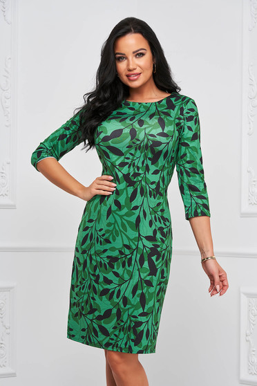 Dress knitted midi pencil with rounded cleavage - StarShinerS