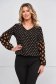 Women`s blouse georgette loose fit with puffed sleeves 1 - StarShinerS.com