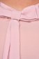 Rochie din stofa elastica roz prafuit cu un croi drept si maneci bufante din voal - StarShinerS 5 - StarShinerS.ro