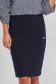 Darkblue skirt non-flexible thin fabric pencil with metal accessories 3 - StarShinerS.com