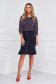 Darkblue skirt pencil non-flexible thin fabric 1 - StarShinerS.com
