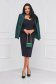 Darkblue dress pencil crepe long sleeved - StarShinerS 4 - StarShinerS.com