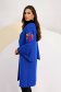Blue Knitted Cotton Cardigan with Bell Sleeves - Lady Pandora 2 - StarShinerS.com