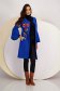 Blue Knitted Cotton Cardigan with Bell Sleeves - Lady Pandora 5 - StarShinerS.com