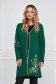 Cardigan din tricot verde cu inchidere in fata si motive florale - Lady Pandora 1 - StarShinerS.ro