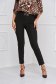 Black trousers slightly elastic fabric conical high waisted buckle accessory - StarShinerS 1 - StarShinerS.com