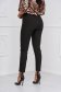 Black trousers slightly elastic fabric conical high waisted buckle accessory - StarShinerS 2 - StarShinerS.com