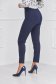 Darkblue trousers slightly elastic fabric conical high waisted buckle accessory - StarShinerS 2 - StarShinerS.com