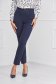 Darkblue trousers slightly elastic fabric conical high waisted buckle accessory - StarShinerS 1 - StarShinerS.com